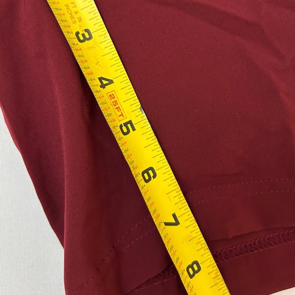 Dixxon Mens Medium The Brad Maroon Athletic Premium Flannel Lined Shorts NWT - Picture 7 of 7